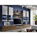 מזנון לסלון DORADE White Gloss with Plum