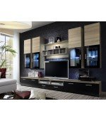 Body Sonoma Oak / Front Sonoma Oak and high gloss black  (23 DSZ LY) 