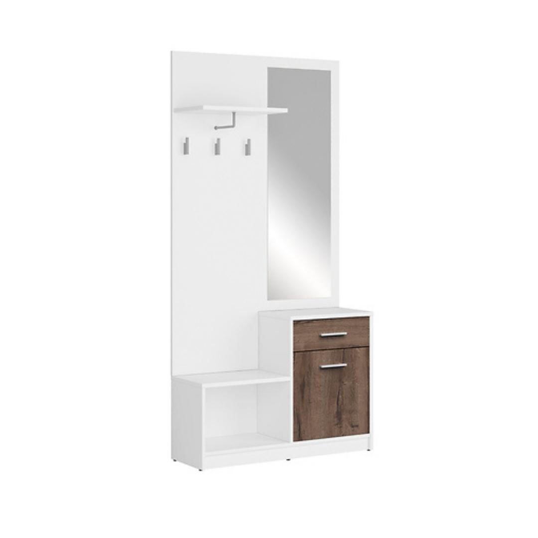 Hallway Furniture Nepo white / oak monastery Hallway Furniture Nepo white / oak monastery