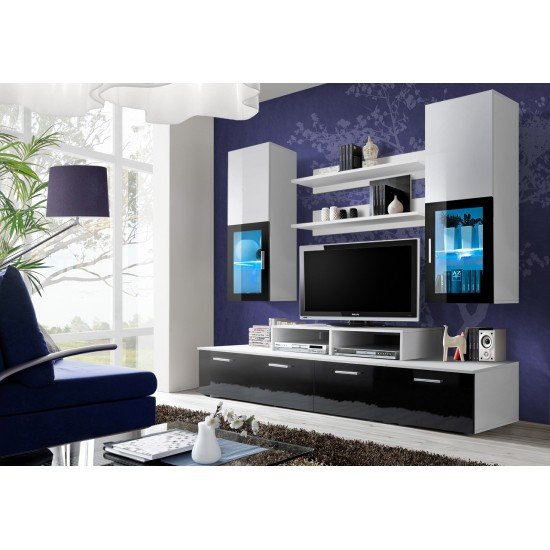 Showing image for Wall Unit Set MINI White/Black Wall Unit Set MINI White/Black image