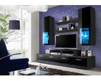 Showing image for Wall Unit Set MINI Black Wall Unit Set MINI Black Furniture, Furniture Wall Units, Modern Furniture Wall Units image