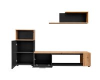 Showing image for Wall Unit Set MAZE I Black Wall Unit Set MAZE I Black Furniture, Furniture Wall Units, Modern Furniture Wall Units image