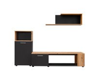 Showing image for Wall Unit Set MAZE I Black Wall Unit Set MAZE I Black Furniture, Furniture Wall Units, Modern Furniture Wall Units image