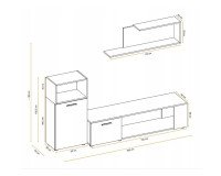 Showing image for Wall Unit Set MAZE I Black Wall Unit Set MAZE I Black Furniture, Furniture Wall Units, Modern Furniture Wall Units image