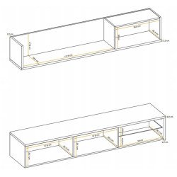 מזנון לסלון DALLAS Antracyt מזנון לסלון DALLAS Antracyt