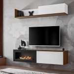 מזנון לסלון DALLAS B  עם ביו קמין