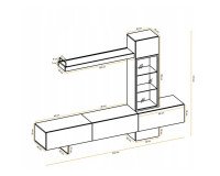 Showing image for Wall Unit Set RISE with lighting Wall Unit Set RISE with lighting image