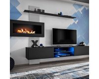 Showing image for Wall Unit Set FLAME B with a bio-fireplace Wall Unit Set FLAME B with a bio-fireplace Furniture, Furniture Wall Units, Modern Furniture Wall Units image