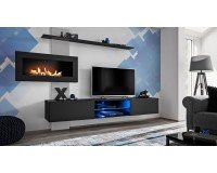 Showing image for Wall Unit Set FLAME B with a bio-fireplace Wall Unit Set FLAME B with a bio-fireplace Furniture, Furniture Wall Units, Modern Furniture Wall Units image