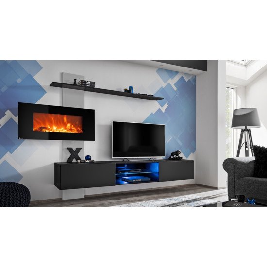 מזנון לסלון FLAME E עם קמין חשמלי מזנון לסלון FLAME E עם קמין חשמלי. ריהוט, מזנונים, מזנונים בסגנון מודרני.