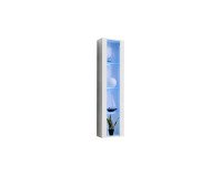 Showing image for Hanging wall unit FLY M2 with biofireplace and lighting - White Hanging wall unit FLY M2 with biofireplace and lighting - White image