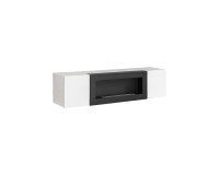 Showing image for Hanging wall unit FLY M2 with biofireplace and lighting - White Hanging wall unit FLY M2 with biofireplace and lighting - White image