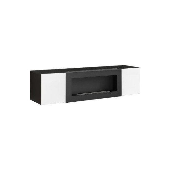 מזנון תלוי FLY M2 עם ביו-קמין ותאורה - Black / White מזנון תלוי FLY M2 עם ביו-קמין ותאורה - Black / White. ריהוט, מזנונים, מזנונים בסגנון מודרני.
