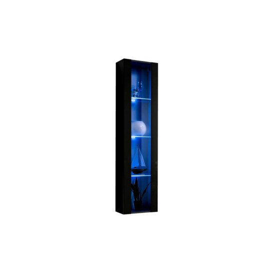 Showing image for Hanging wall unit FLY M2 with biofireplace and lighting - Black Hanging wall unit FLY M2 with biofireplace and lighting - Black image