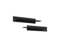 Hanging wall unit FLY M3 with biofireplace and lighting - Black / White image