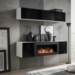 מזנון תלוי FLY N1 עם ביו-קמין - White / Black