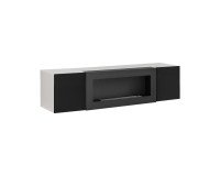 Showing image for Hanging wall unit FLY N1 with biofireplace - White / Black Hanging wall unit FLY N1 with biofireplace - White / Black Furniture, Furniture Wall Units, Modern Furniture Wall Units image