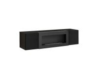 Showing image for Hanging wall unit FLY N1 with biofireplace - Black Hanging wall unit FLY N1 with biofireplace - Black image