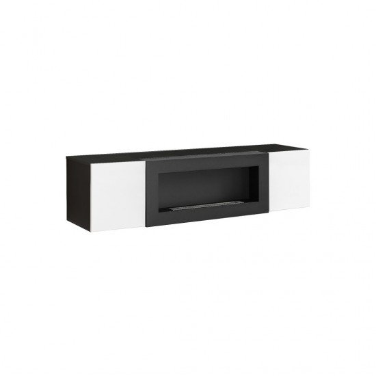מזנון תלוי FLY N2 עם ביו-קמין ותאורה - Black / White מזנון תלוי FLY N2 עם ביו-קמין ותאורה - Black / White. ריהוט, מזנונים, מזנונים בסגנון מודרני.