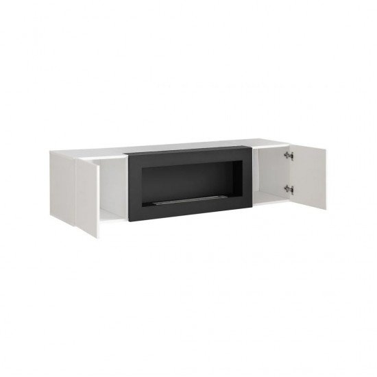מזנון תלוי FLY N2 עם ביו-קמין ותאורה - Black / White מזנון תלוי FLY N2 עם ביו-קמין ותאורה - Black / White. ריהוט, מזנונים, מזנונים בסגנון מודרני.