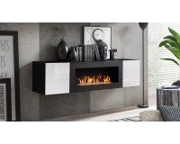 מזנון תלוי FLY N2 עם ביו-קמין ותאורה - Black / White מזנון תלוי FLY N2 עם ביו-קמין ותאורה - Black / White. ריהוט, מזנונים, מזנונים בסגנון מודרני.