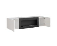 Showing image for Hanging wall unit FLY N3 with biofireplace and lighting - White Hanging wall unit FLY N3 with biofireplace and lighting - White Furniture, Furniture Wall Units, Modern Furniture Wall Units image