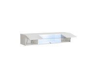 Showing image for Hanging wall unit FLY N3 with biofireplace and lighting - White / Black Hanging wall unit FLY N3 with biofireplace and lighting - White / Black image