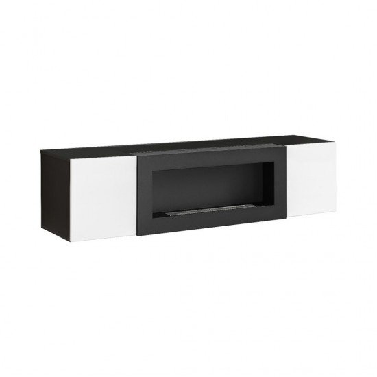מזנון תלוי FLY N3 עם ביו-קמין ותאורה - Black / White מזנון תלוי FLY N3 עם ביו-קמין ותאורה - Black / White. ריהוט, מזנונים, מזנונים בסגנון מודרני.