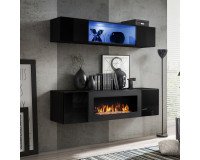 מזנון תלוי FLY N3 עם ביו-קמין ותאורה - Black מזנון תלוי FLY N3 עם ביו-קמין ותאורה - Black. ריהוט, מזנונים, מזנונים בסגנון מודרני.