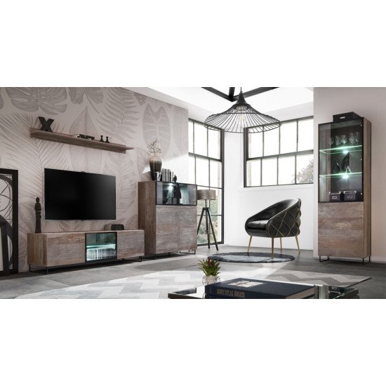 Showing image for Wall unit PLANK with LED lighting Wall unit PLANK with LED lighting image
