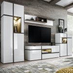 Wall unit PLANK with LED lighting