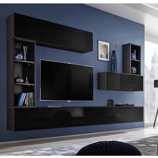 Showing image for Wall shelf BLOX Black - 15 Wall shelf BLOX Black - 15 Furniture, Wall Shelves, Office Furniture, Collection BLOX image