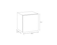 Showing image for Single-door wall cabinet BLOX Black - 20 Single-door wall cabinet BLOX Black - 20 image