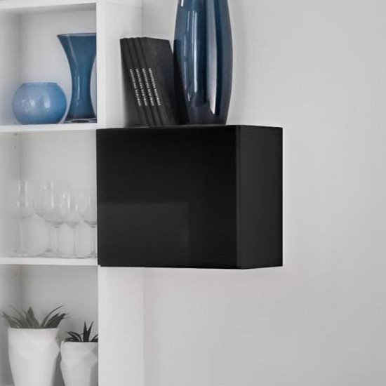 Showing image for Single-door wall cabinet BLOX Black - 20 Single-door wall cabinet BLOX Black - 20 image