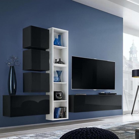 Showing image for Single-door wall cabinet BLOX Black - 20 Single-door wall cabinet BLOX Black - 20 image