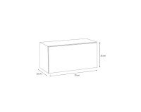 Showing image for Single-door wall cabinet BLOX Black - 21 Single-door wall cabinet BLOX Black - 21 image