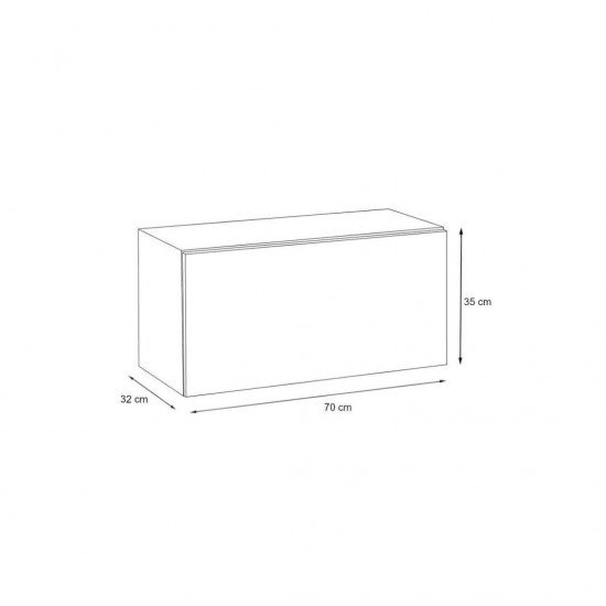 Showing image for Single-door wall cabinet BLOX Black - 21 Single-door wall cabinet BLOX Black - 21 image