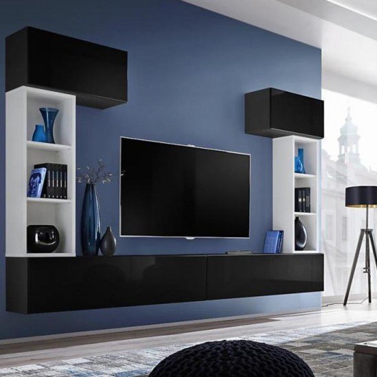 Showing image for Single-door wall cabinet BLOX Black - 21 Single-door wall cabinet BLOX Black - 21 image