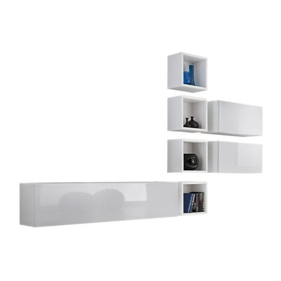 Showing image for Wall Unit BLOX VII White Wall Unit BLOX VII White image
