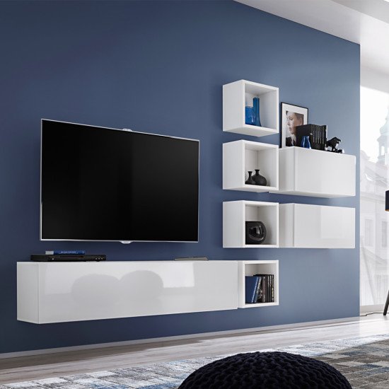 Showing image for Wall Unit BLOX VII White Wall Unit BLOX VII White image