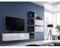 Showing image for Wall Unit BLOX VII White/Black Wall Unit BLOX VII White/Black Furniture, Furniture Wall Units, Modern Furniture Wall Units, Collection BLOX image