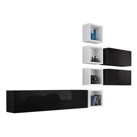 Showing image for Wall Unit BLOX VII Black/White Wall Unit BLOX VII Black/White image
