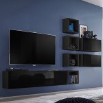 Wall Unit BLOX VII Black