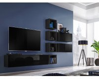 Showing image for Wall Unit BLOX VII Black Wall Unit BLOX VII Black image