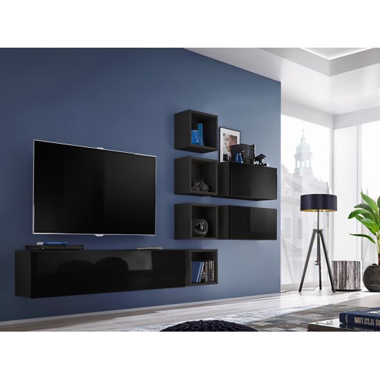 Showing image for Wall Unit BLOX VII Black Wall Unit BLOX VII Black image