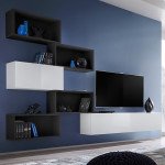 Wall Unit BLOX VIII White/Black