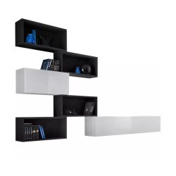Wall Unit BLOX VIII White/Black Wall Unit BLOX VIII White/Black