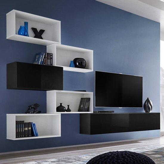 Showing image for Wall Unit BLOX VIII Black/White Wall Unit BLOX VIII Black/White image