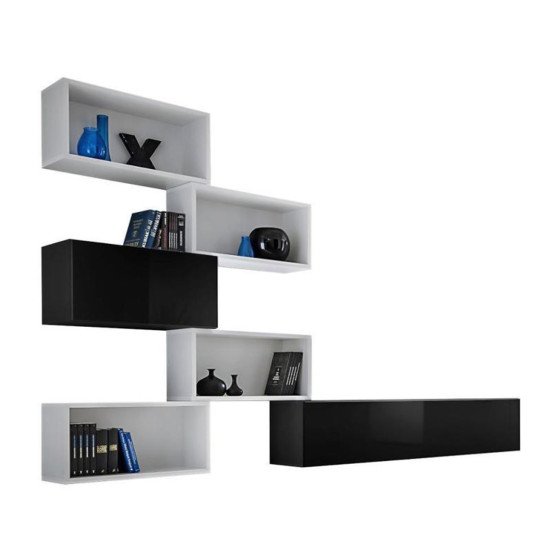 Showing image for Wall Unit BLOX VIII Black/White Wall Unit BLOX VIII Black/White image