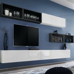 Wall Unit BLOX XIV White/Black